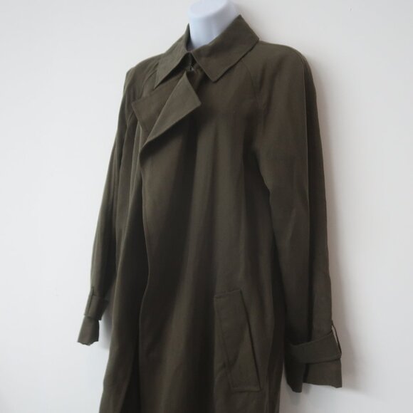 Babaton Trench Coat Green Size Medium Aritzia NWT - Picture 4 of 12